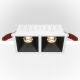 Spoturi tavan fals - Spot LED incastrabil dimabil cu 2 surse de iluminat Alpha alb, negru 3000K