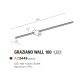 Aplice, corpuri de iluminat pentru pereti - Aplica de perete LED design liniar GRAZIANO WALL 100 BK