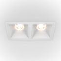 Spot LED incastrabil dimabil cu 2 surse de iluminat Alpha alb, 4000K