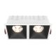 Spot LED incastrabil dimabil cu 2 surse de iluminat Alpha alb, negru, 30W, 3000K