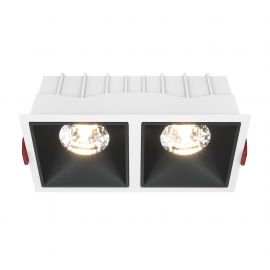 Spoturi tavan fals - Spot LED incastrabil dimabil cu 2 surse de iluminat Alpha alb, negru, 30W, 3000K