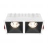 Spot LED incastrabil dimabil cu 2 surse de iluminat Alpha alb, negru, 30W, 3000K