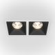 Spoturi tavan fals - Spot LED incastrabil dimabil cu 2 surse de iluminat Alpha alb, negru, 30W, 3000K