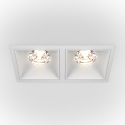 Spot LED incastrabil cu 2 surse de iluminat Alpha alb, 30W, 3000K