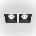 Spot LED incastrabil cu 2 surse de iluminat Alpha alb, negru 30W, 4000K