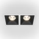 Spoturi tavan fals - Spot LED incastrabil cu 2 surse de iluminat Alpha alb, negru 30W, 4000K
