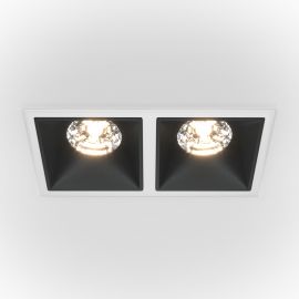 Spoturi tavan fals - Spot LED incastrabil cu 2 surse de iluminat Alpha alb, negru 30W, 4000K