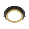 Spot incastrabil design tehnic Loop negru, auriu