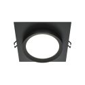 Spot incastrabil design tehnic Loop negru 11x11cm