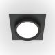 Spoturi tavan fals - Spot incastrabil design tehnic Loop negru 11x11cm