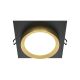 Spot incastrabil design tehnic Loop negru, auriu 11x11cm