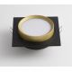 Spoturi tavan fals - Spot incastrabil design tehnic Loop negru, auriu 11x11cm