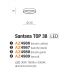 Lustre aplicate - Lustra LED aplicata design slim circular SANTANA TOP 38 3000K CO