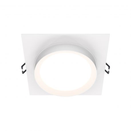Spoturi tavan fals - Spot incastrabil design tehnic Loop alb 11x11cm