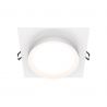Spot incastrabil design tehnic Loop alb 11x11cm