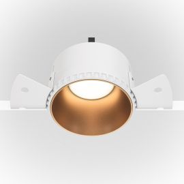 Spoturi tavan fals - Spot incastrabil design tehnic Share alb, auriu mat 7,5cm