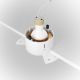 Spoturi tavan fals - Spot incastrabil design tehnic Share alb, auriu mat 7,5cm
