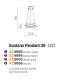 Pendule, Lustre suspendate - Lustra LED suspendata design circular SANTANA 38 3000K BK