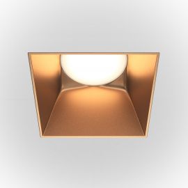 Spoturi tavan fals - Spot incastrabil design tehnic Share alb, auriu mat 7,5x7,5cm
