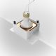 Spoturi tavan fals - Spot incastrabil design tehnic Share alb, auriu mat 7,5x7,5cm