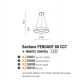 Pendule, Lustre suspendate - Lustra LED cu telecomanda design circular SANTANA 60 CCT WO
