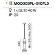 Pendule, Lustre suspendate - Pendul design modern Palette gri, auriu, argintiu