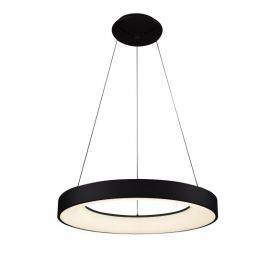 Pendule, Lustre suspendate - Lustra LED cu telecomanda design circular SANTANA 80 CCT BK