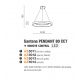 Pendule, Lustre suspendate - Lustra LED cu telecomanda design circular SANTANA 80 CCT BK