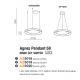 Pendule, Lustre suspendate - Lustra LED cu telecomanda design circular AGNES 58 DIMM CCT SWITCH WH
