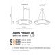 Pendule, Lustre suspendate - Lustra LED cu telecomanda design circular AGNES 78 DIMM CCT SWITCH WH