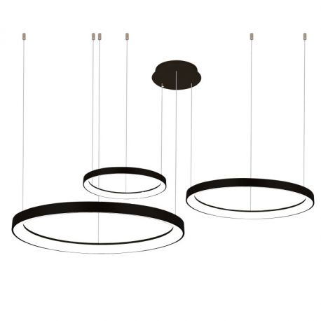 Pendule, Lustre suspendate - Lustra LED XXL cu telecomanda design circular AGNES 38+58+78 DIMM CCT SWITCH BK