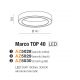 Lustre aplicate - Lustra LED aplicata design slim circular MARCO TOP 40 3000K BK