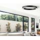 Lustre aplicate - Lustra LED cu telecomanda design slim circular MARCO TOP 60 CCT BK