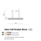 Pendule, Lustre suspendate - Lustra LED XXL suspendata design modern ELENA 150 DIMM BK