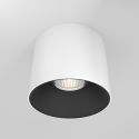 Spot LED aplicat, plafoniera design tehnic Alfa alb, negru 10cm