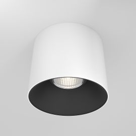 Plafoniere cu spoturi, Spoturi aplicate - Spot LED aplicat, plafoniera design tehnic Alfa alb, negru 10cm