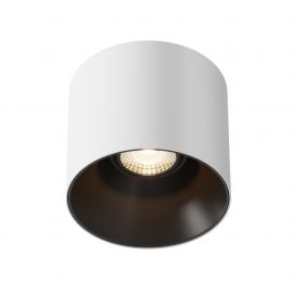 Plafoniere cu spoturi, Spoturi aplicate - Spot LED aplicat, plafoniera dimabila design tehnic Alfa alb, negru 12,5cm, 3000K
