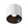 Spot LED aplicat, plafoniera dimabila design tehnic Alfa alb, negru 12,5cm, 3000K