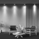 Plafoniere cu spoturi, Spoturi aplicate - Spot LED aplicat, plafoniera dimabila design tehnic Alfa alb, negru 12,5cm, 3000K
