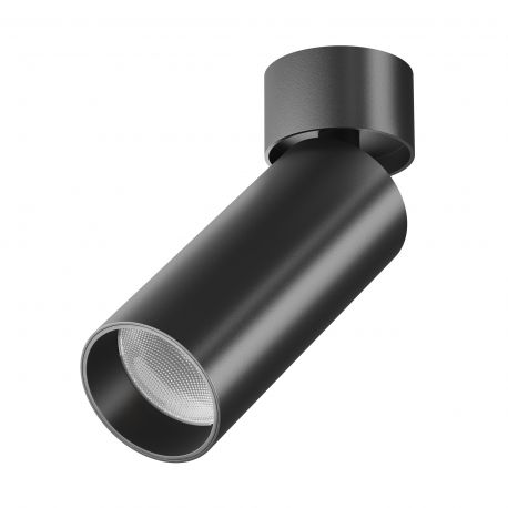 Plafoniere cu spoturi, Spoturi aplicate - Spot LED aplicat directionabil design tehnic Focus negru, 4000K