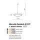 Pendule, Lustre suspendate - Lustra LED cu telecomanda design circular MARCELLO 40 CCT WH