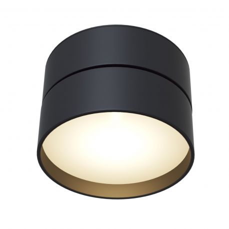 Plafoniere cu spoturi, Spoturi aplicate - Spot LED aplicat design modern Onda 4000K negru 12cm
