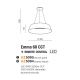 Pendule, Lustre suspendate - Lustra LED cu telecomanda design circular EMMA 60 CCT BK