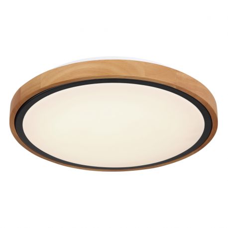 Plafoniere - Plafoniera LED cu aspect lemn design modern Bruno maro 30,7cm 12W