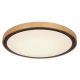 Plafoniere - Plafoniera LED cu aspect lemn design modern Bruno maro 43,7cm 24W