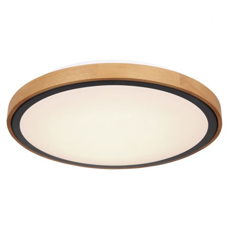 Plafoniere - Plafoniera LED cu aspect lemn design modern Bruno maro 43,7cm 24W