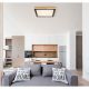 Plafoniere - Plafoniera LED cu aspect lemn design modern Bruno maro 39x39cm 24W