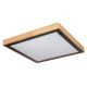 Plafoniere - Plafoniera LED cu aspect lemn design modern Bruno maro 39x39cm 24W