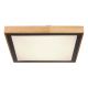 Plafoniere - Plafoniera LED cu aspect lemn design modern Bruno maro 39x39cm 24W