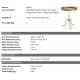 Masute Living - Masuta laterala design LUX cu blat din oglinda antic Classico